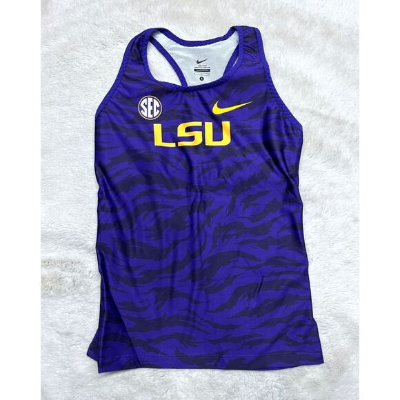 Nike Pro Elite LSU Tigers Track Field Running top Singlet 825142-XXX Women Small - Picture 1 of 7
